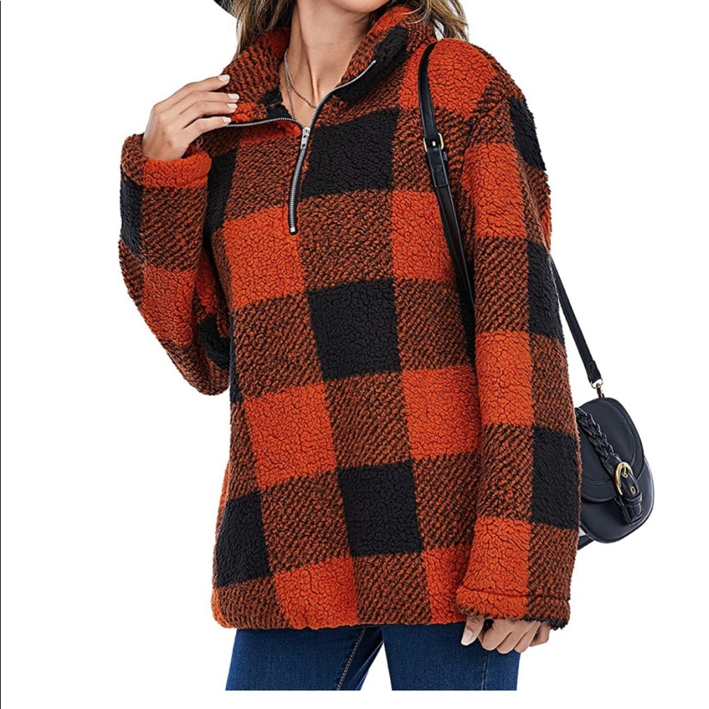 Amazon Fashion Plaid Fleece-Medium - Picture 4 of 11